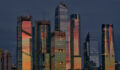 NYC Hudson Yards skyline during sunset