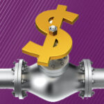 Dollar valve on the pipeline