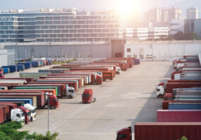 trucks dock, industrial, logistics, shipping, warehouse