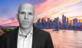Scott Rechler, chairman and CEO at RXR, over a New York City skyline
