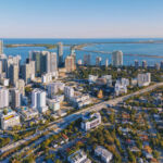 Bayview closes $180m C-PACE development deal for Miami high-rise Aerial view of downtown Miami Brickell Florida USA