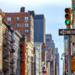 Intersection of Broadway and Spring Street in SOHO Manhattan, New York City