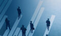 Illustration of professionals standing separately.