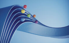 PIMCO: Capitalizing on a US commercial real estate market recovery Multi colored balls riding on the blue wavy ribbons on blue background, can be used in balance, career growth, money improvement, variation etc. concepts. (3d render)