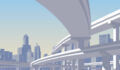 Why bridge lending is a key growth area for real estate private credit Photo of a highway overpass with a city skyline in the back.