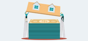 House on stack of currency.