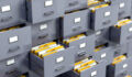 Image of gray filing cabinets.