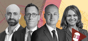 PEI's editor-in-chief, real estate, Jonathan Brasse; LaSalle Investment Management's global head of research, Brian Klinksiek; PERE Credit's deputy editor, Randy Plavajka; PERE Deals reporter McKenna Leavens