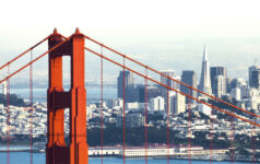 Image of the San Francisco Golden Gate bridge and skyline.