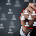 A man circles a group of individuals in an illustration of a group