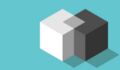 An illustration of two cubes merging into one