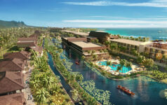 A rendering of the redeveloped Coco Palms Resort in Kauai, Hawaii.