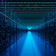 A digital rendering of the inside of a data center