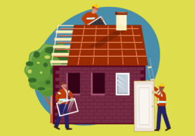 Image of a house under construction