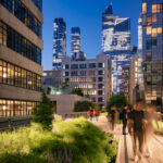 Corebridge provides $293.2m financing for Manhattan tower New York City, NY, USA - May, 05, 2022: High Line Park promenade in Chelsea with view on Hudson Yards skyscrapers. Manhattan