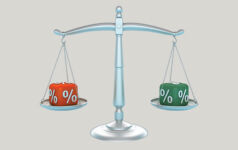 Legal Scale with Percentage Sign Cubes