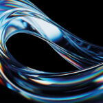 Glass is half full for semi-liquid funds Smooth, glossy glass-like wave forming an infinite loop with blue iridescent reflections and dynamic fluid motion against a black background, evoking futuristic, elegant and energetic visual concepts.